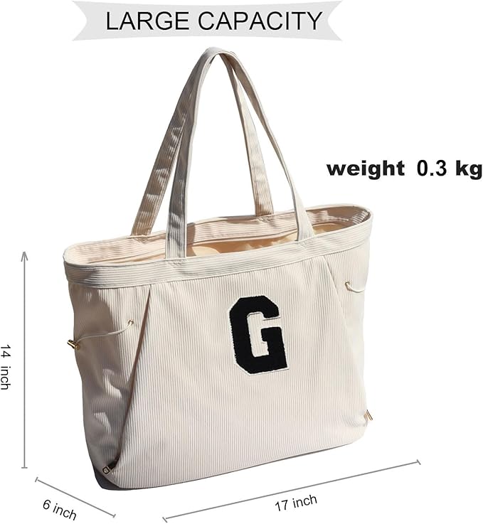 ESVAN Corduroy Yoga Tote Bag Gifts for Women Drawstring Yoga Mat Bag for Office Workout Travel Carryall Pilates Gym