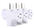 [ETL Listed] Cable Matters 3-Pack 3 Way Plug Adapter 15A 1875W, 3 Prong 3 Outlet Adapter, Power Splitter Plug Outlet, 3 Way Electrical Splitter, White