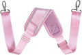 59 Inch Shoulder Straps, Soft with Ultra-Thick Fixed Shoulder Pad, Two Way Independently Adjustable Buckle Replacement Straps for Laptop Bag Messenger Bag Tool Bag Luggage,Pink