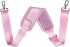 59 Inch Shoulder Straps, Soft with Ultra-Thick Fixed Shoulder Pad, Two Way Independently Adjustable Buckle Replacement Straps for Laptop Bag Messenger Bag Tool Bag Luggage,Pink