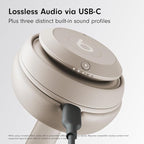 Beats Studio Pro Bluetooth Noise Cancelling Headphones with Apple 20W USB-C Power Adapter - Sandstone