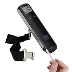 110lb Mechanical Luggage Scale Battery Free Portable Hand Baggage Scale for Travel Suitcase Digital Weight Scale with Built in Measuring Tape