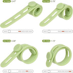 Donruby 24Pcs Silicone Cable Ties - Reusable & Washable with Locking Buckles, Adjustable Fastening Cable Management Straps, Multi-Purpose High Elasticity Cord Organizer (4 Colors)