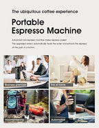 Wireless Portable Electric Coffee Maker with USB-C, Self-Heating, Rechargeable Espresso Coffee Machine for Travel, Camping, RV,Home,Office (black)