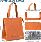 iknoe Insulated Lunch Bag for Women & Adults, 9L Foldable Wide-Open Cooler Bag with Pockets, Leakproof & Portable, for Picnic, Office, Beach(Orange)