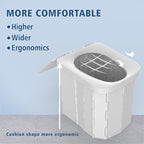 Hapoon Portable Camping Toilet for Adults XL Portable Folding Toilet with Lid,Travel Portable Potty for Adults,Porta Potty Car Toilet, Grey