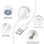 Fast Charger for Apple Watch Charger, 3.2FT Wireless Fast Charging Cord with Wall Chargers Plug Block Compatible with Apples Watchs Series 10/9/8/7/SE/6/5/4/3/2/1（White）