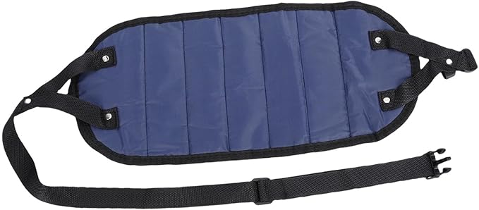 CHICIRIS Foot Hammock for Airplane Travel, Portable Breathable Mesh Footrest with AntiTip Design, 19.69-43.31in Adjustable Length for Office Home and Plane Comfort (Navy Blue)