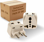 OREI US to Switzerland (Type J) Travel Adapter Plug – 2-in-1, CE & RoHS Certified – 300 Pack