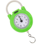 SHOWERORO Portable Travel Spring Luggage Scale with Hook, Manual Small Suitcase Weight Scale in Fluorescent Green for Accurate Travel and Shipping Weighing