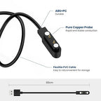 Universal Magnetic Watch Charger - 7.62mm Pin Spacing, Compatible with Smart Watch (Black)