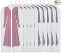 Zilink Clear Coat Covers Garment Bag 54-inch Garment Bags for Hanging Clothes Storage Bag for Coat with Full Length Zipper for Clothing Storage Bags Hanging, Set of 10