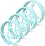 4Pack USB C to Lightning Cable 6FT, Fast Charging Cord for iPhone 14, Replacement for Apple Original Charger Cable for iPhone 14 13 12 11 Pro 11 XS MAX XR 8 7 6s Plus-Light Green