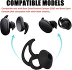 Earbud Replacement Tips Silicone Earbud Tips Ear Bud Covers Compatible with Bose Quietcomfort and Sport Headphone Ear Tips 3 Pairs S M L Black