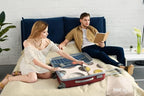 Shacke Packing Cubes for Travel 8 Set - Premium Luggage Organizer Bags - Versatile Travel Organizer for Women and Men - Optimized Packing Bags - Travel Essentials (Cream)