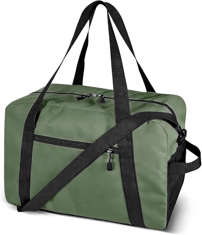 14 inch Small Gym Bag for Women & Men- Mini Duffel Bag Lightweight Carry On Bag Sports Bag for Travel,Sport,Workout-Green