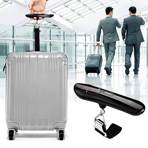 Digital Luggage Scale for Travel Essentials, Portable Handheld Digital Hanging Weight Scales for Travel Suitcase Hanging Postal Baggage, 50kg/110lb, Battery Included