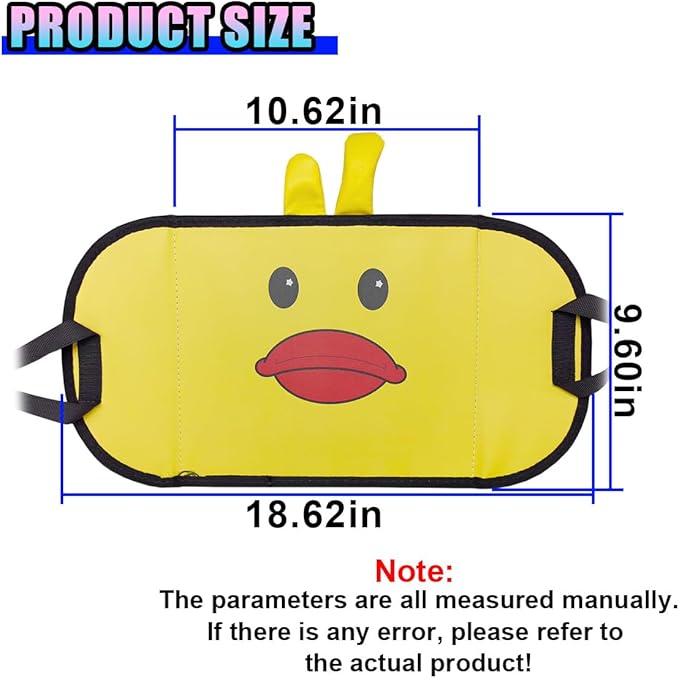 Cute Car Foot Hammock, Adjustable Height Automotive Seat Footrest, Vehicle Seat Extender Leg Support & Relax Accessories, Portable Long Travel Essentials for RV, SUV, Truck(Duck)