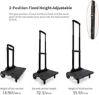 Folding Backpack Luggage Cart with Elastic Straps, Lightweight Aluminum Frame for Travel, Work & Daily Use