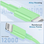3 Pack Apple MFi Certified Charger Cable 10 Ft, Lightning to USB Cable Cord 10 Foot, 2.4A Fast Charging,Apple Phone 10 Feet Long Chargers for iPhone 14/13/12/11/X/XS/XR/SE/8/7 Plus Pro Max Mini Green