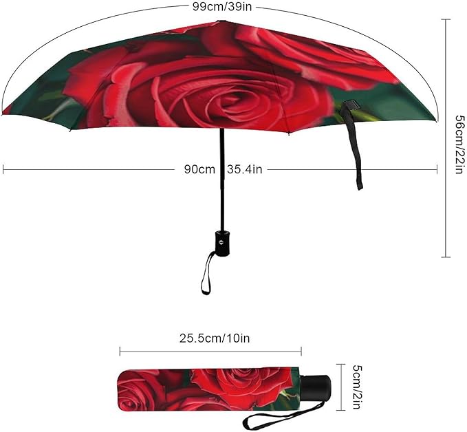 Cowboy Black Hat Western Boots Umbrellas for Rain Portable Travel Umbrellas Lightweight Automatic Windproof Folding Umbrella Compact Outdoor Beach Umbrella for Women, Men