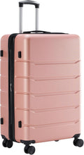 Sweetcrispy Carry on Luggage, Hard Shell ABS Suitcase with Double Spinner Wheels, Lightweight Expandable Rolling Suit Case with TSA Lock, 20 Inch Pale Pink
