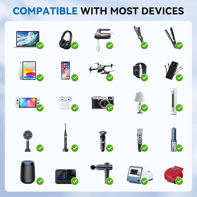 DOACE Voltage Converter US to Europe 350W Convert 220V to 110V for Curling Iron Straightener Shaver, Cordless Converter for European Travel with 2 USB A & 2 USB C Ports Charging