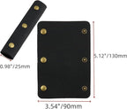 Mcredy 2 Pcs Luggage Handle Wrap Comfortable Leather Bag Strap Wrap Covers with Metal Clasp for Purse Wallet Shopping Travel Bags, Brown+Black