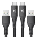 CONMDEX Android Auto USB Cable [3ft, 2-Pack] 10Gbps USB to USB C Data Transfer Cord, USB 3.1 Gen 2 Type C Charger Fast Charging Car Carplay Cable for iPhone 17/16 Pro Max Plus Galaxy S25 S24, Black