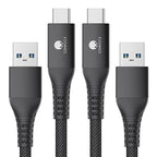 CONMDEX Android Auto USB Cable [3ft, 2-Pack] 10Gbps USB to USB C Data Transfer Cord, USB 3.1 Gen 2 Type C Charger Fast Charging Car Carplay Cable for iPhone 17/16 Pro Max Plus Galaxy S25 S24, Black