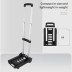 Folding Hand Truck,200lbs 4 Wheel Cart Collapsible Luggage Rolling Cart Enhanced Stability Easy Moving for Home Office Travel Shopping