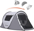 EchoSmile Pop Up Camping Tent, 2/4/6 Person Easy Setup Tent, Water Resistant Dome, Portable with Carry Bag