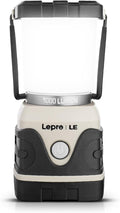 Lepro 1000LM Battery Powered LED Camping Lantern, White Tent Light with 4 Light Modes, Camping Essentials, Waterproof Lantern Flashlight for Camping, Emergency Light, Power Outage, Not Rechargeable