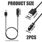 2PCS Smart Watch Magnetic Charger Cable Compatible with Cosmo JrTrack 2 Kid’s Smartwatch, 7.62mm 2Pin 2ft 5V 1A USB-A, Charger Cable Replacement Compatible for Kids Smartwatch