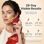 ZDEER LED Red Light Therapy for Face & Neck Massager Facial Care Device – Electric Gua Sha Brass Tool with Heat & Vibration for Firming, Sculpting & Skincare, Red