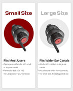 Motorcycle Ear Plugs for Wind Noise Reduction, 2 Pairs Reusable Motorcycle Accessories - Moto Earplugs, Soft Comfortable Hearing Protection for Motorbike, Touring, Racing, Riding - 25dB, 2 Sizes