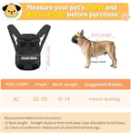 Inspack Dog Backpack Carrier/Cat Carrier, Adjustable Pet Front Carriers Travel Bag for Puppy Medium Dogs, Legs Out, Soft Ventilated Doggie Chest Carry Backpacks for Hiking/Camping, 10-16 lbs, Black