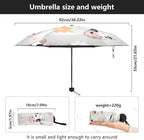 Cowboy Boots Pattern Umbrellas for Rain Windproof Small Folding Compact Mini Travel Umbrella for Purse Lightweight Portable Pocket for Women