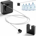 15.7Ft Retractable Clothesline Indoor & Outdoor, Heavy Duty Anti-Sag Wall Mounted Stainless Steel Laundry Drying Line for Balcony, Laundry Room, Bathroom, Motorhome, Dormitory, Travel
