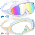 Keary 2 Pack Kids Swim Goggles for 3-15 UV Protection Anti-Fog Pool Water Swimming Goggles For Boys Girls Youth Toddler