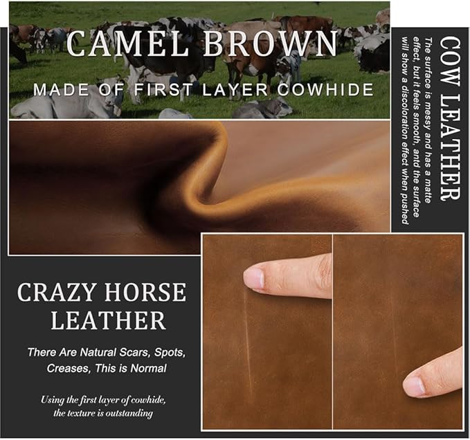 CONTACTS Full Grain Leather Passport Holder Compatible with Airtag RFID Blocking Passport Wallet Travel Slim Passport Cover with SIM Card Removal Tool (Camel Brown)