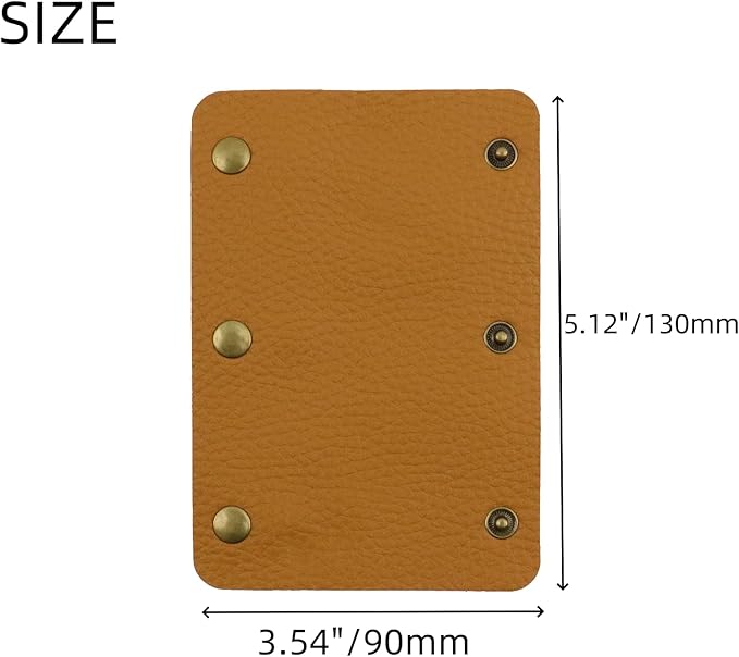 Mcredy 2 Pcs Leather Wrap Cover Leather Bag Strap Wrap Covers Bag Handle Wrap Protector Strap Covers for Handbags, Orange Brown