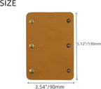 Mcredy 2 Pcs Leather Wrap Cover Leather Bag Strap Wrap Covers Bag Handle Wrap Protector Strap Covers for Handbags, Orange Brown