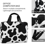 Cow Print Laptop Case, 15.6 inch Laptop Bag, Waterproof Laptop Sleeve, Laptop Briefcase for Women & Men