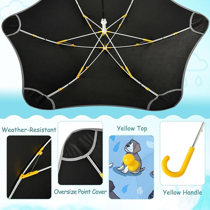 ALAZA Kids Umbrella Stick Umbrellas Cute Umbrella for Boys Girls Toddler UV/Sun Rain Windproof