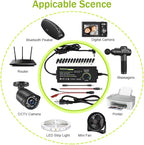 Universal Power Supply 3V~36V 4A 144W Adjustable Variable 3V 5V 6V 9V 12V 15V 18V 20V 24V 30V 36V Switching AC/DC Adapter Charger, 100V-240V AC to DC Converter with 14 Tips, Polarity Converter