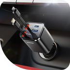 [2026 Ultra-Compact] 84W Retractable Car Charger, [PD 45W] Car Charger USB C for iPhone 16 17 Pro Fast Charging, Car Accessories Travel Essentials Gifts for Women Men for iPhone 17 Air 16 15 14 13 12
