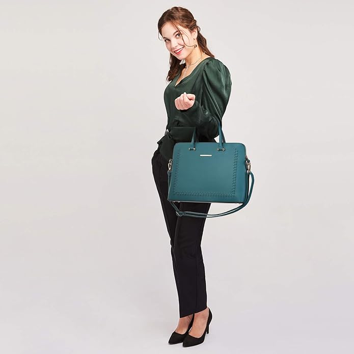 Dasein Laptop Bag for Women 14 Inch Computer Shoulder Bag Large Capacity Messenger Bag Business Office Professional Work Tote
