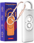 Halo-Siren Alarm, HaloSiren Personal Safety Alarm - Travel Safe Alarm with 130db Loud and LED Strobe Light, Safety Keychain Compatible with Bags, Keys, Backpacks (White)