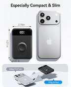 for Magsafe Portable Charger, 10000mAh 22.5W Power Bank for iPhone 17/16/15/14/13/12, Travel Essentials USB-C Wireless Magnetic Battery Pack for Apple Watch Ultra/11/10/9/8/7/6/SE